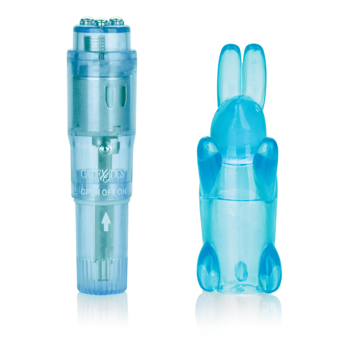 Shane's World Pocket Party style Massager with Bunny Sleeve Blue