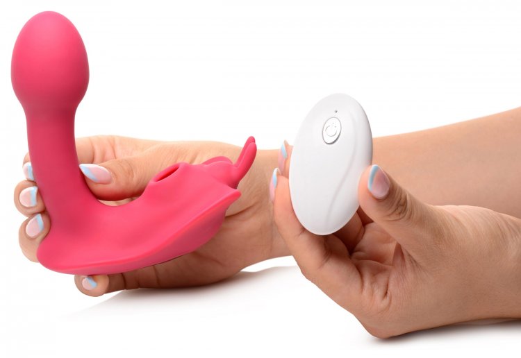 Shegasm Butterfly Tease  Vibrator 10x Clitoris Suction Stimulation with Remote Control