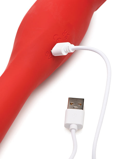 Shegasm Lickgasm Kiss + Tell Pro Dual Ended Kissing Vibrator - Red