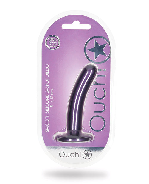 Shots Ouch 5" Smooth G-spot Dildo Metallic Purple