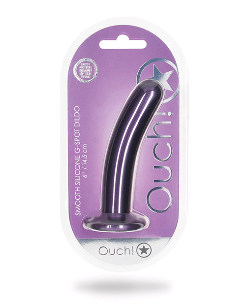 Shots Ouch 6" Smooth G-spot Dildo Metallic Purple