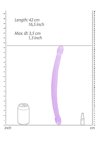 Shots Realrock Crystal Clear 17" Double Dildo