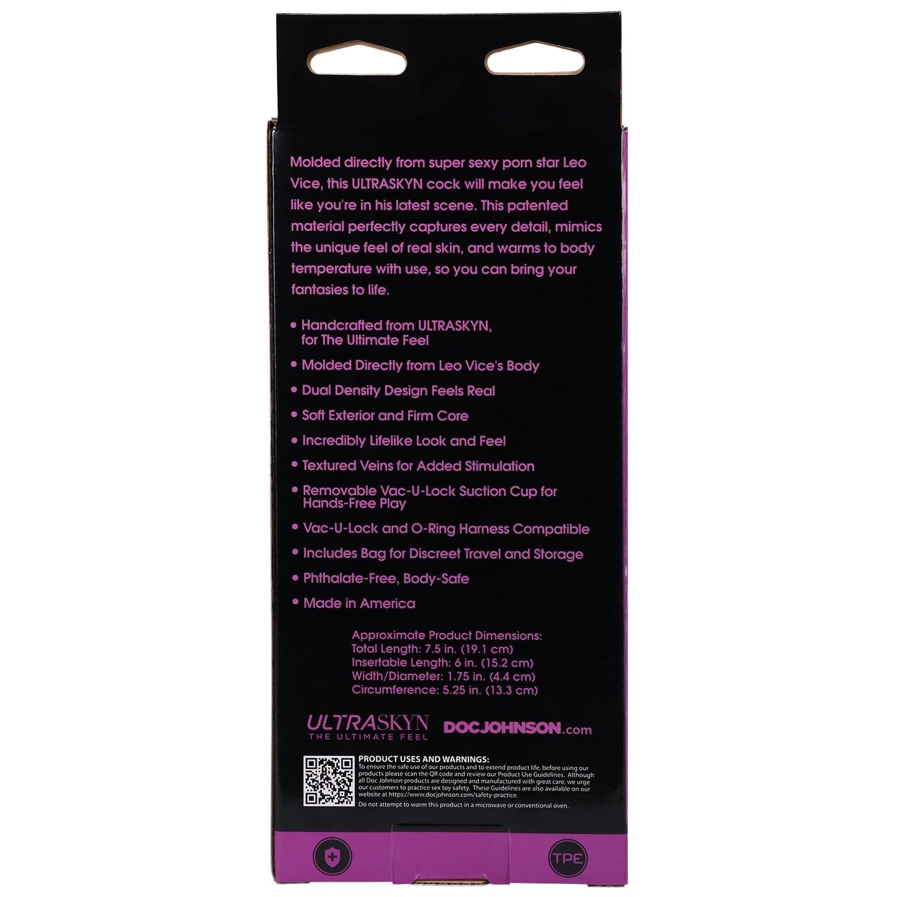 Signature Cocks - Leo Vice - 7.5 Inch Cock With Removable Vac-U-Lock Suction Cup - Caramel