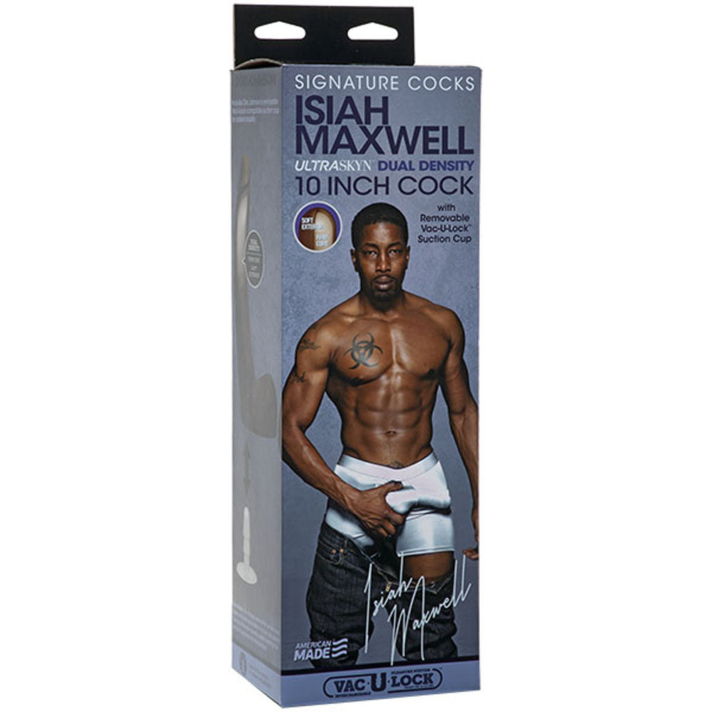 Signature Cocks Ultraskyn 10" Cock W/removable Vac-u-lock Suction Cup - Isiah Maxwell