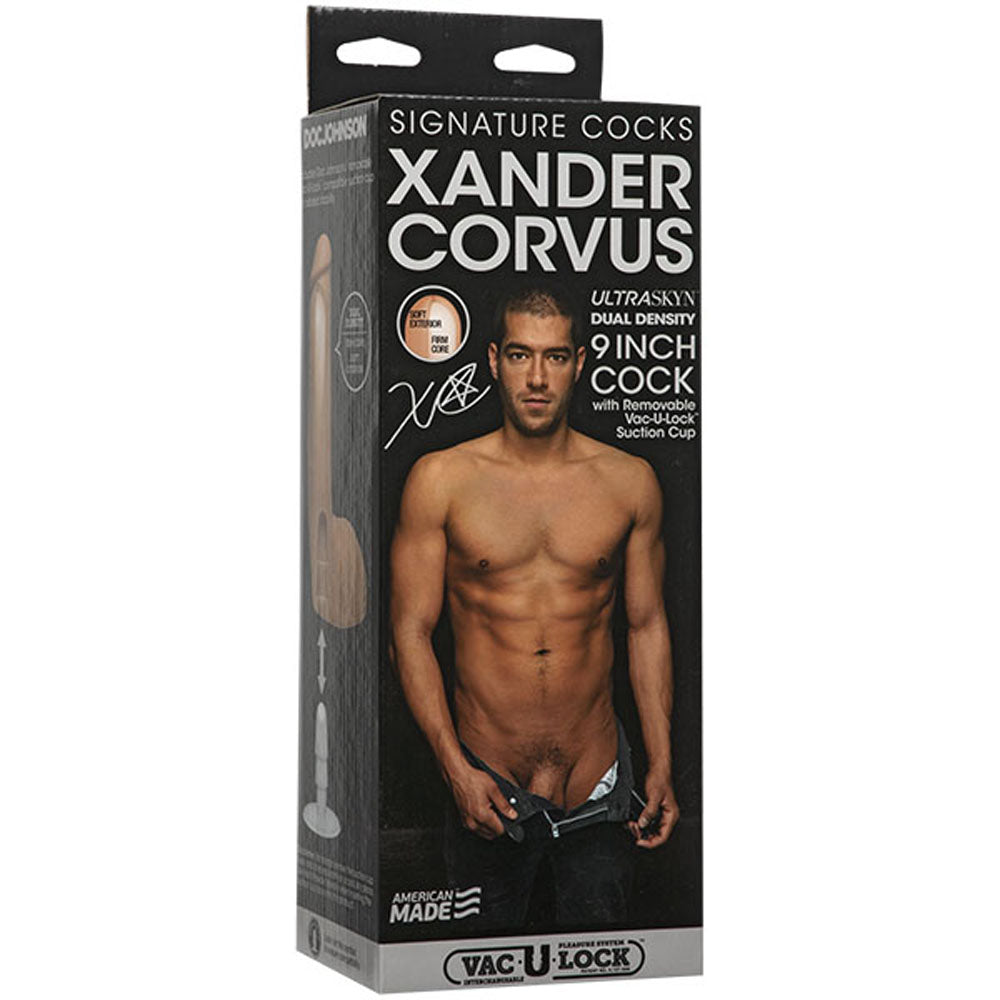 Signature Cocks - Xander Corvus - 9 Inch Ultraskyncock With Removable Vac-U-Lock Suction Cup