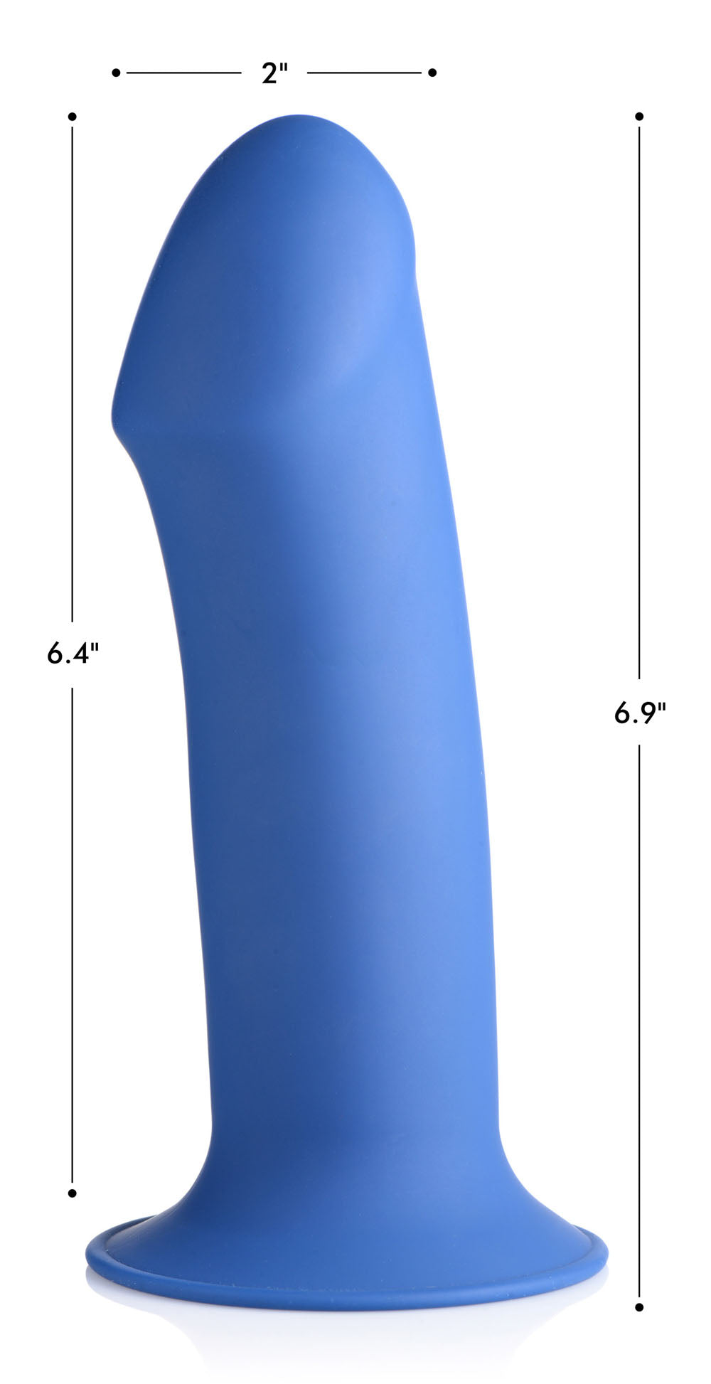 Squeezable Thick Phallic Dildo Blue