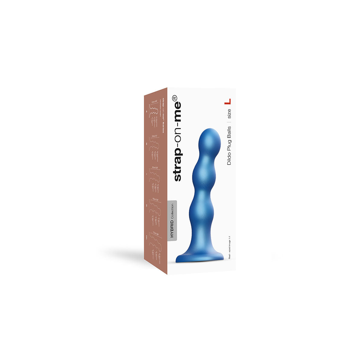 Strap-On-Me Balls Plug Dildo Blue - Large