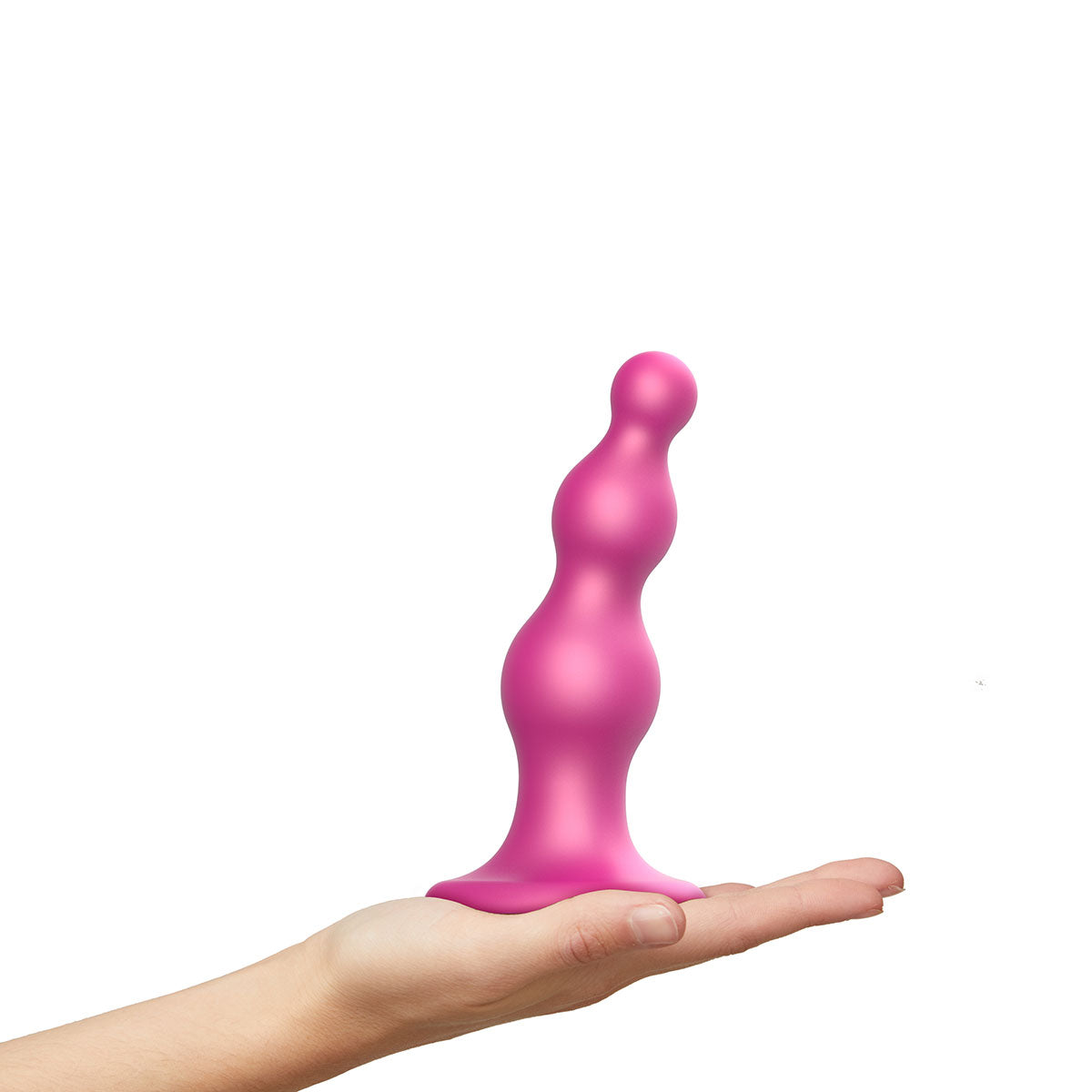 Strap-On-Me Beads Plug Dildo Metallic Raspberry - Medium