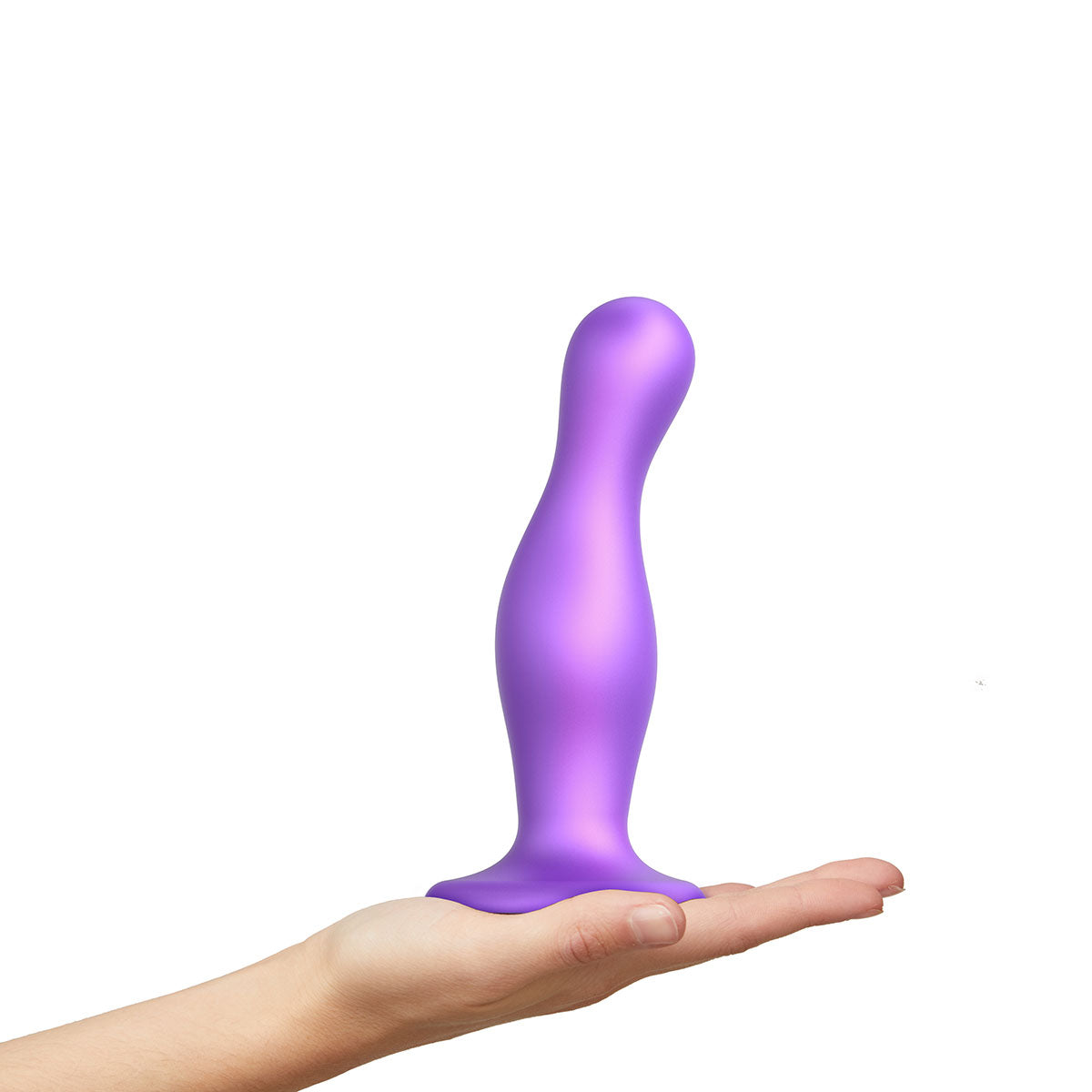 Strap-On-Me Curvy Plug Dildo Metallic Purple - Large