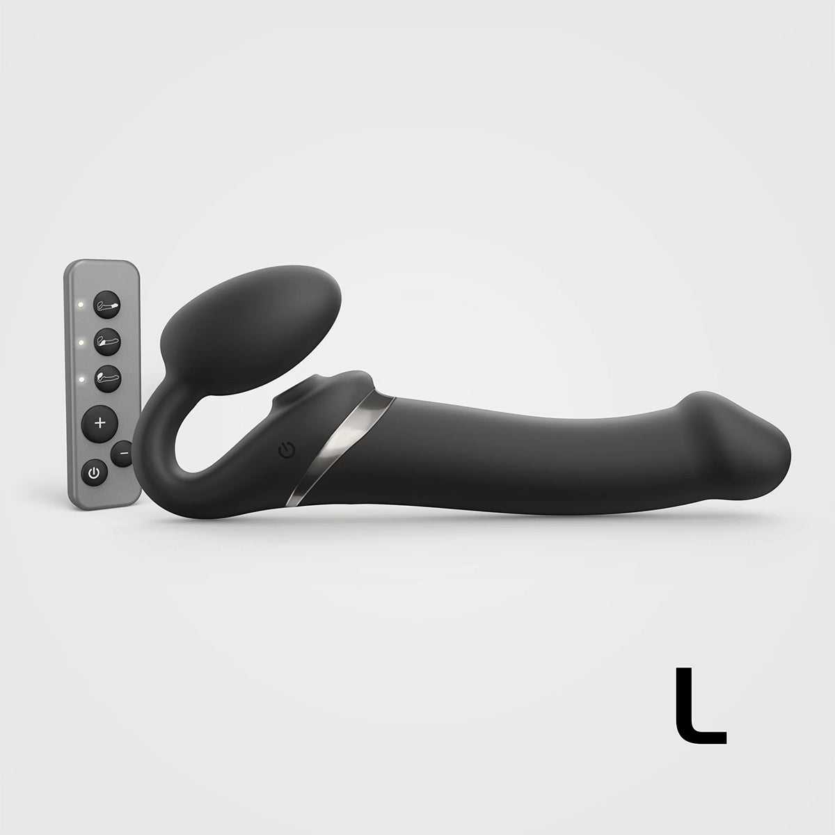 Strap-On-Me Multi-Orgasm Bendable Vibrating Strap-On - Black/Large