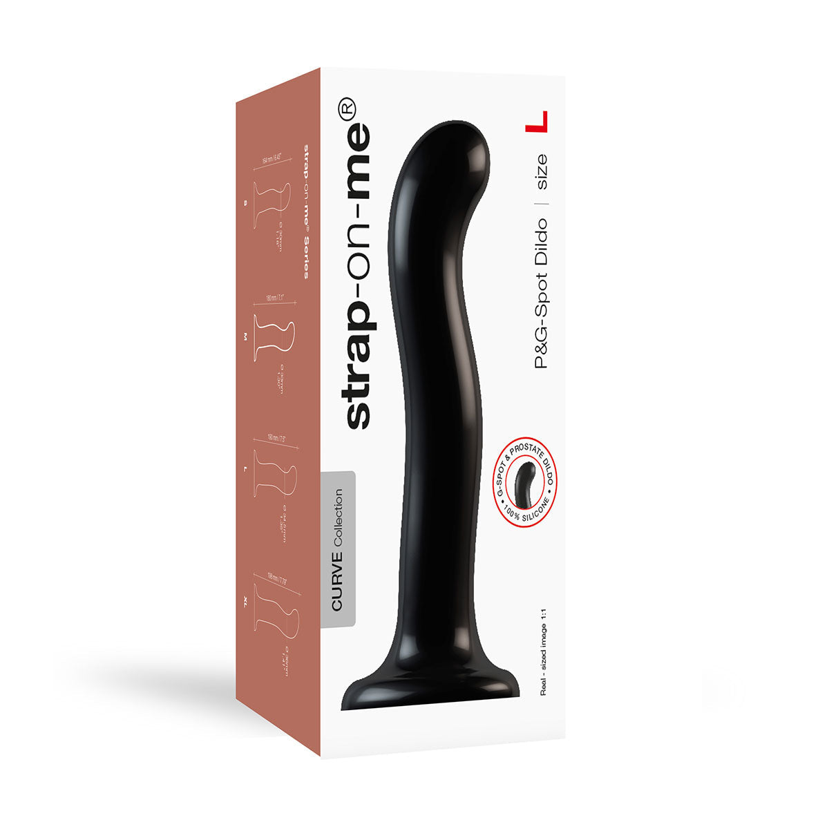 Strap-On-Me P&G-Spot Dildo Large - Black