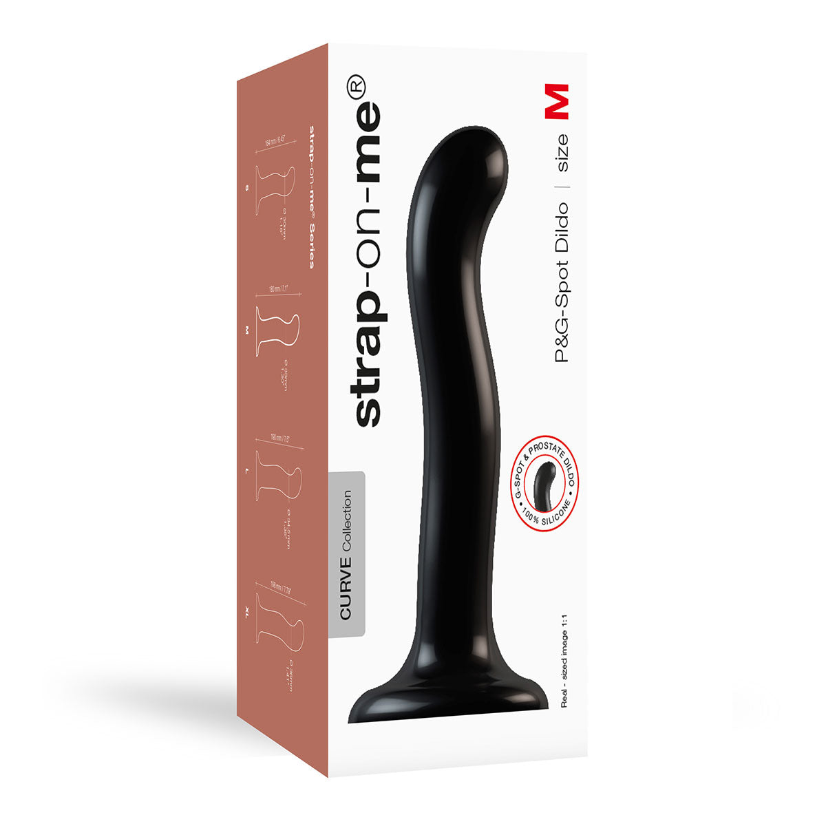 Strap-On-Me P&G-Spot Dildo Medium - Black