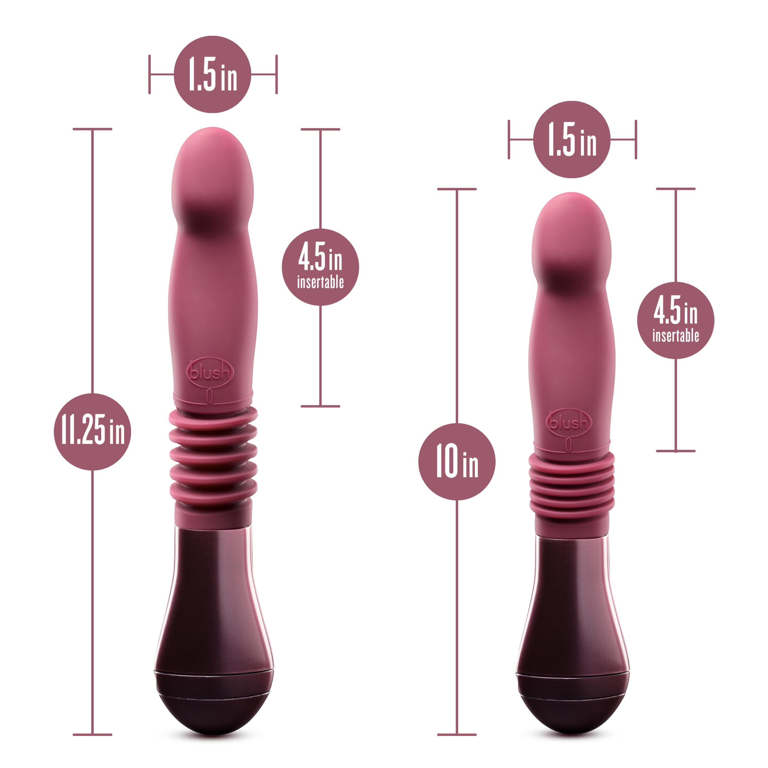 Temptasia - Trixie - Thrusting Fantasy Dildo - Wine