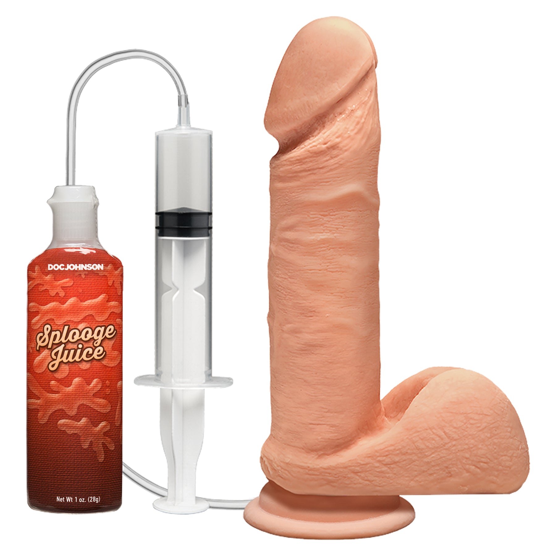 The D 7" Perfect D Squirting W/balls - Vanilla 7 Inch