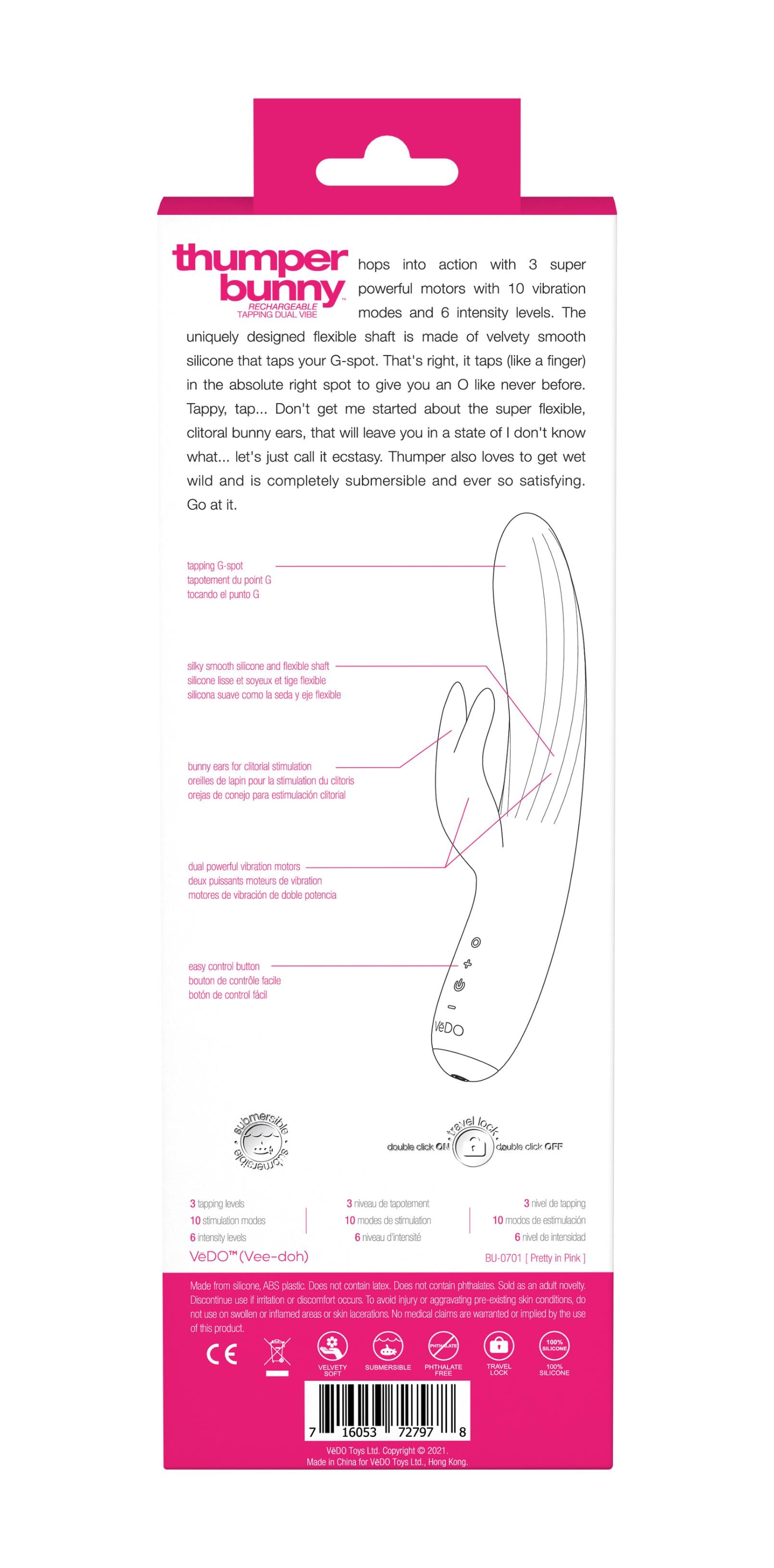 Thumper Bunny: Powerful G-Spot Vibrator by VeDO