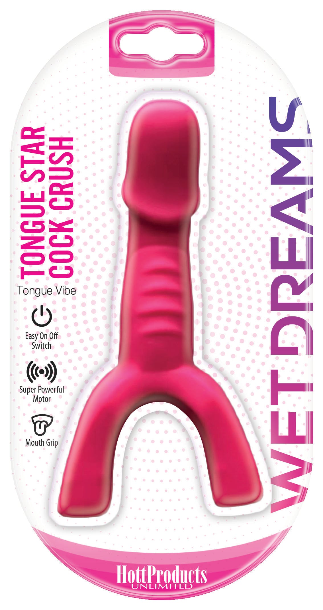 Tongue Star Cock Crush Tongue Vibrator With Penis Super Powerful Motor - Pink