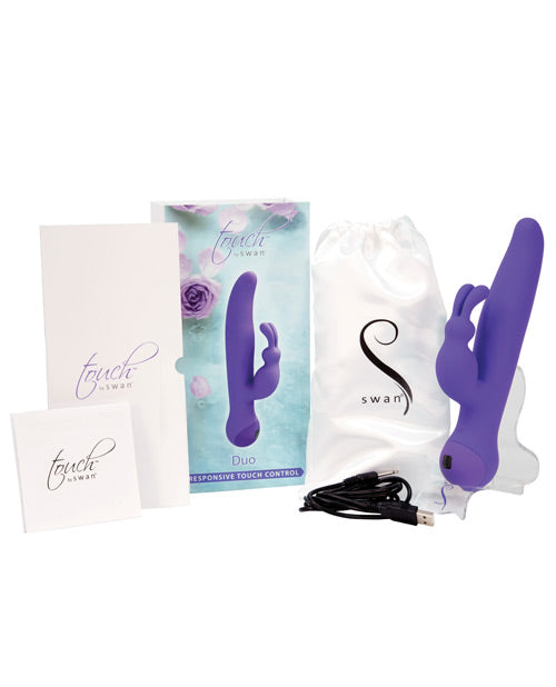 Touch by Swan Duo Purple Rabbit Vibrator - BMS Purple