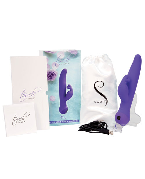 Touch By Swan Trio Purple Rabbit Vibrator Purple