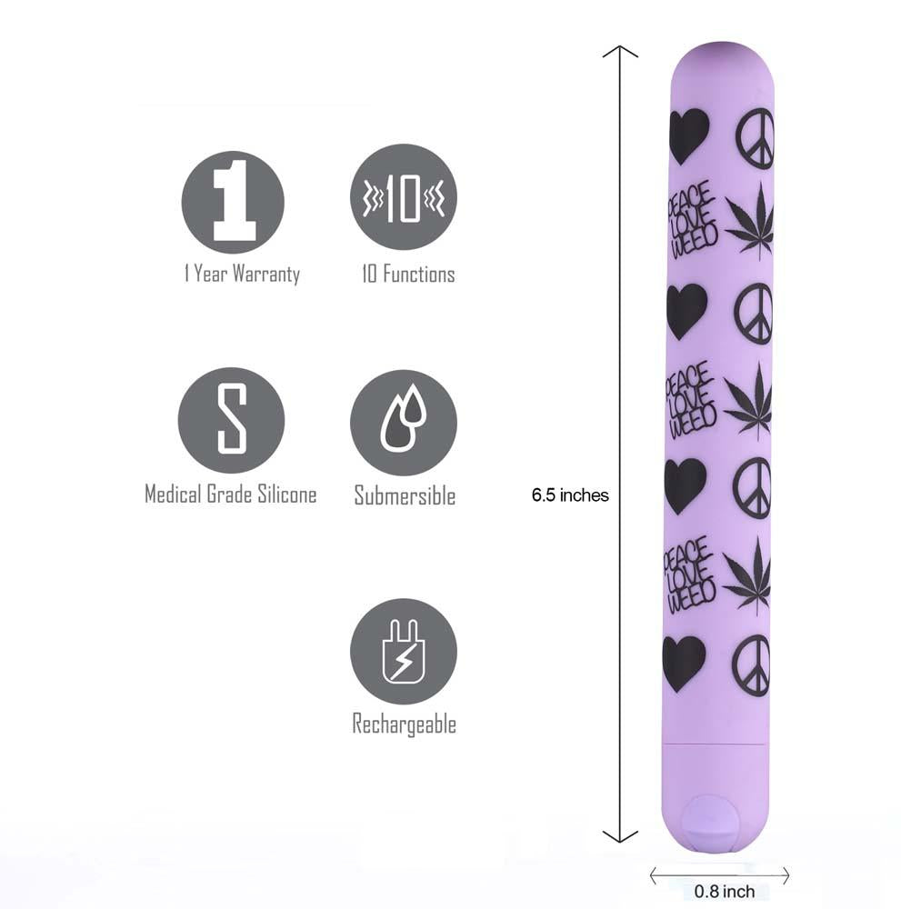 Unity 420 Long Rechargeable Bullet Vibrator - Violet