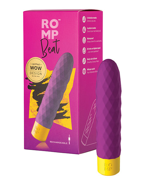 Versatile Performance With Romp Beat Bullet Vibrator Purple