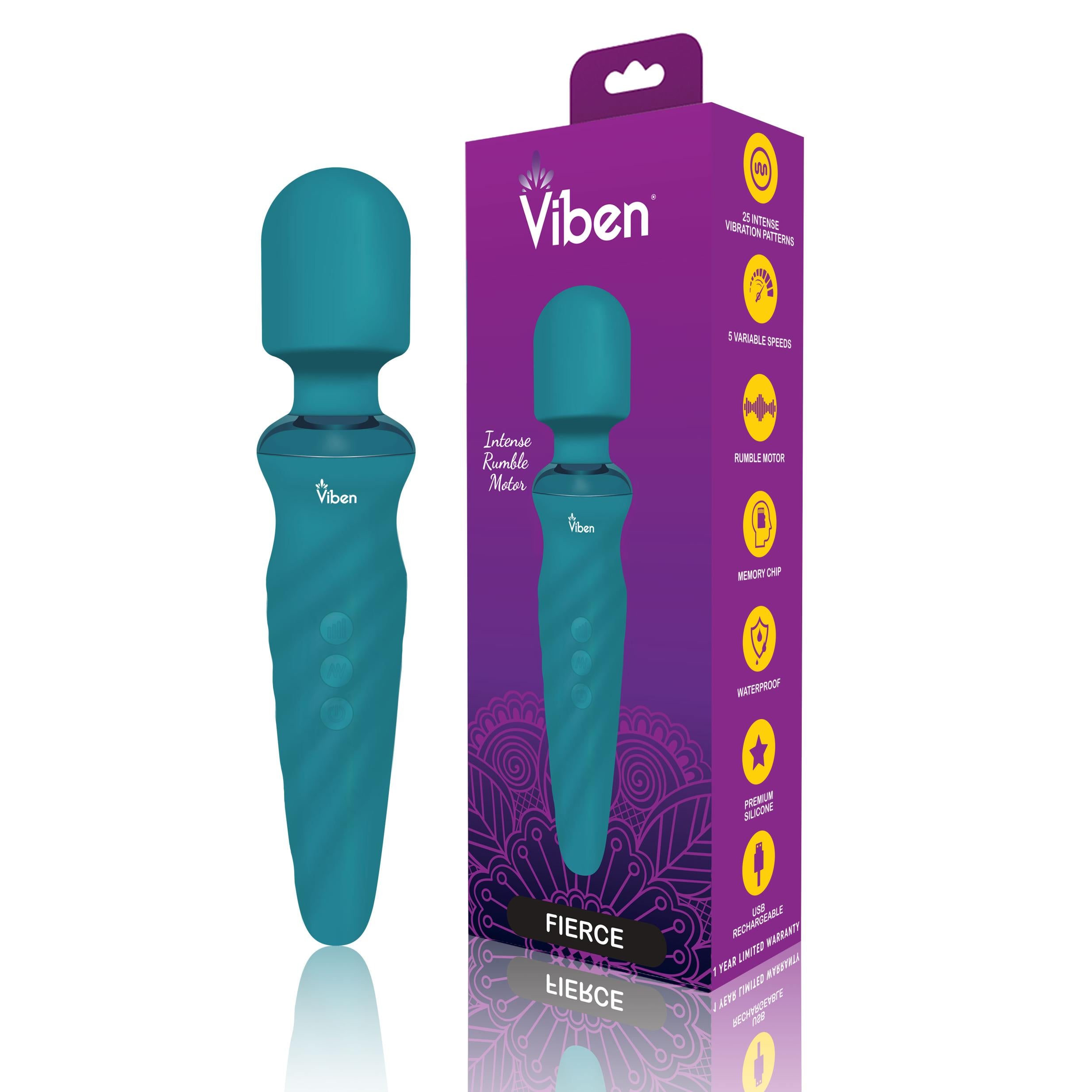 Viben Fierce Intense Wand Massager Ocean