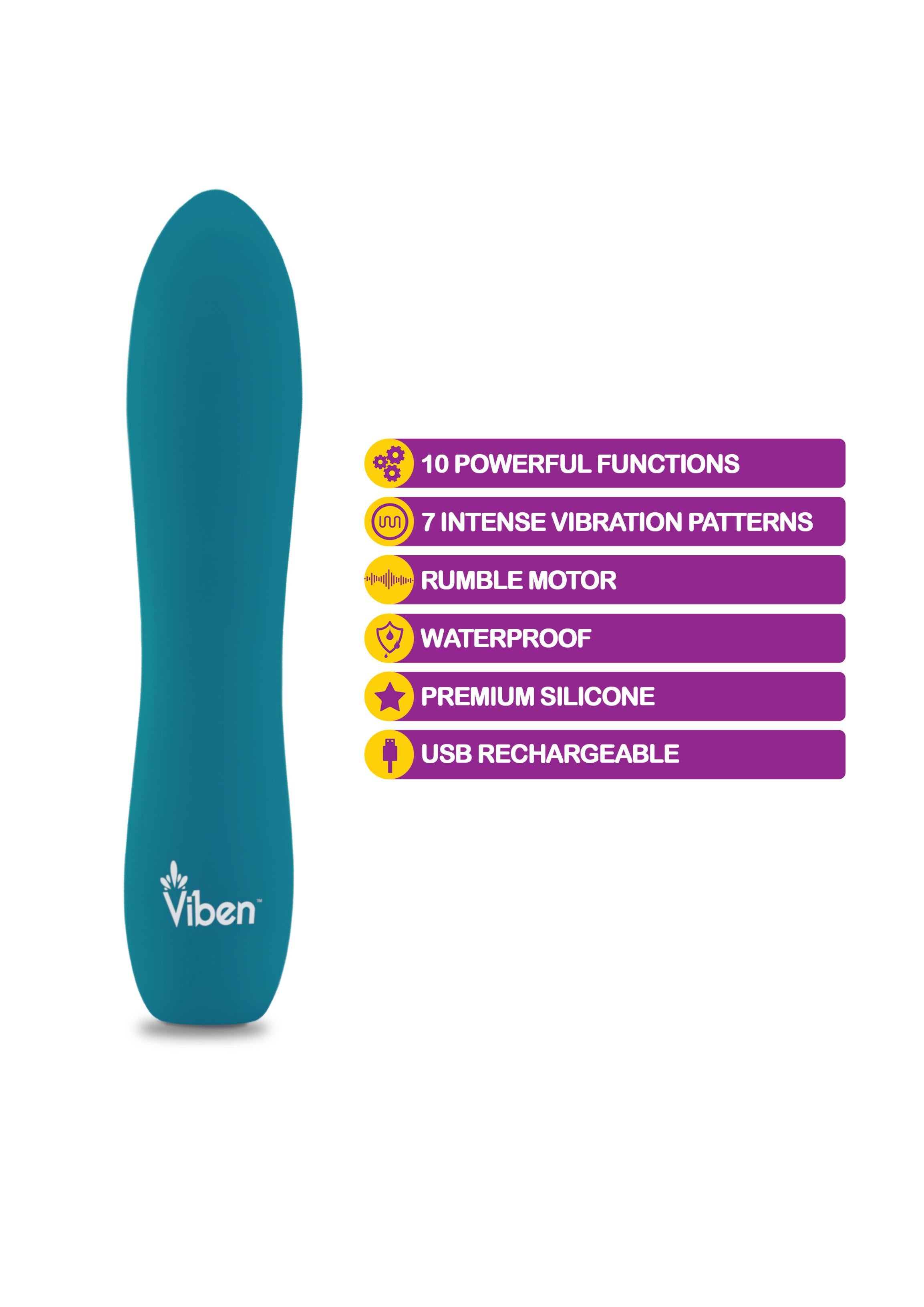 Vivacious:Premium Partner Intense 10-Function Bullet Ocean