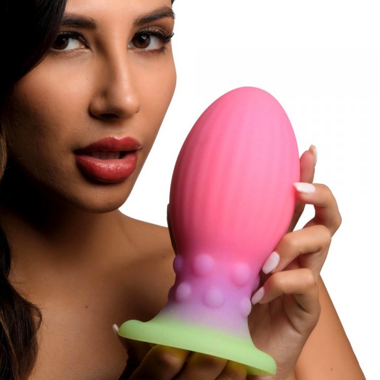 Xeno Xl Egg Glow In The Dark Silicone Egg by Creature Cocks