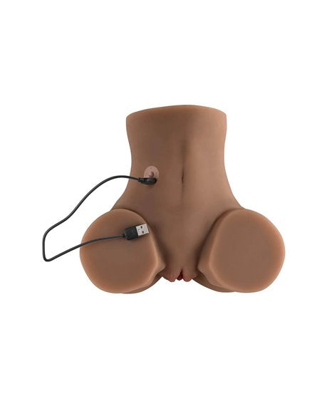 Zero Tolerance Rear Beauty Rechargeable Remote Controlled Vibrating Sucking Dual Entry Masturbator - TPE Dark