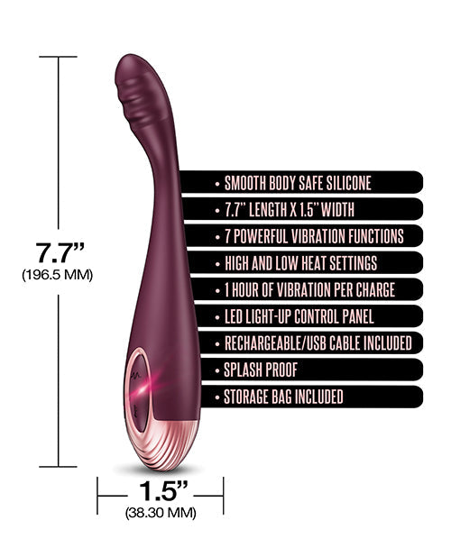 Zola Rechargeable Silicone G-Spot Massager - Burgundy/rose Gold