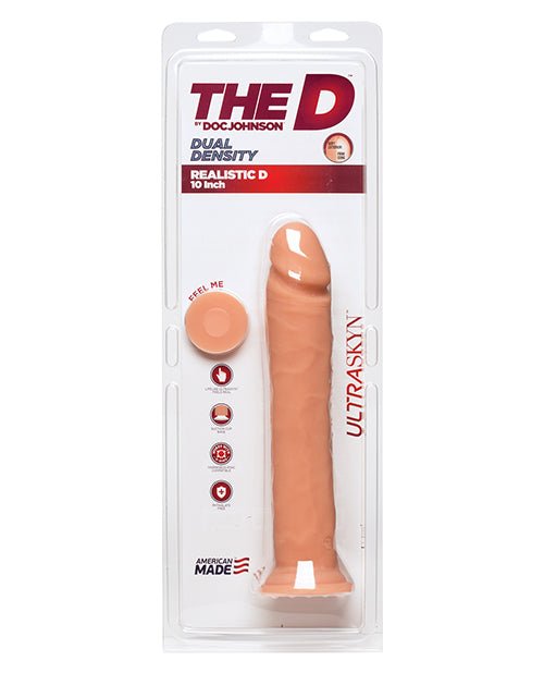 10" Realistic The D Dildo - Vanilla