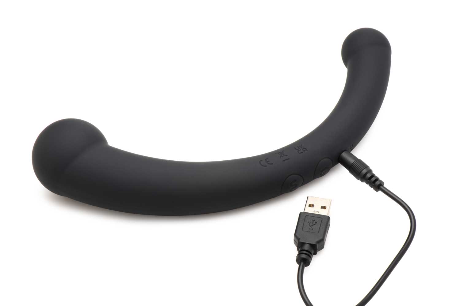 10x Vibra-Crescent Silicone Dual Ended Dildo