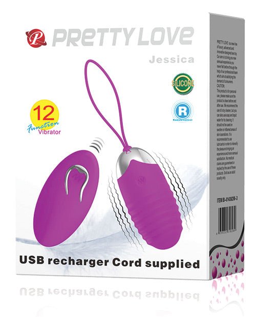 12 Function Remote Egg Vibrator - Pretty Love