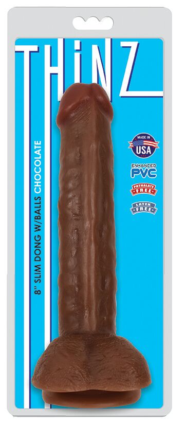 8 Inch Slim Dong With Balls - Vanilla