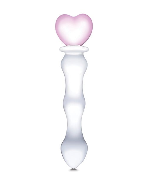 8 Inch Sweetheart Glass Dildo - Pink/clear