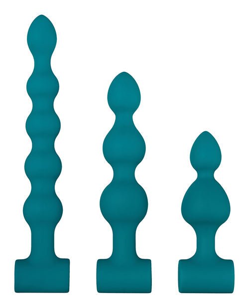 Adam & Eve Vibrating Bumpy Bead Set Anal Plug