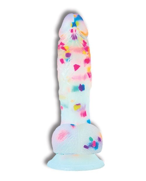 Addiction Party Marty 7.5" Fantasy Dildo - Frost/confetti