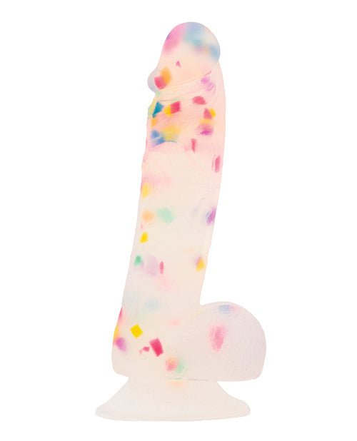 Addiction Party Marty 7.5" Fantasy Dildo - Frost/confetti