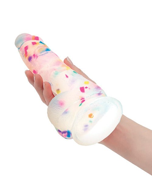 Addiction Party Marty 7.5" Fantasy Dildo - Frost/confetti