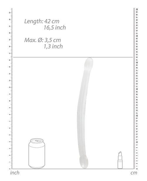 Shots Realrock Crystal Clear 17" Double Dildo