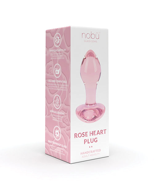 Nobu Rose Heart Plug Glass Butt Plug