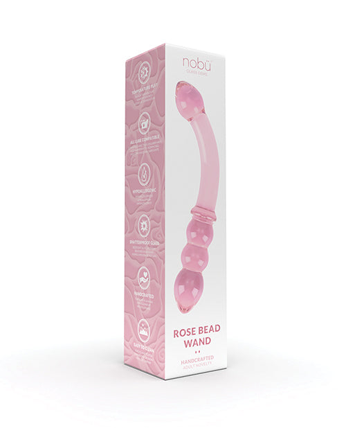 Nobu Rose Glass Anal Beads and Wand