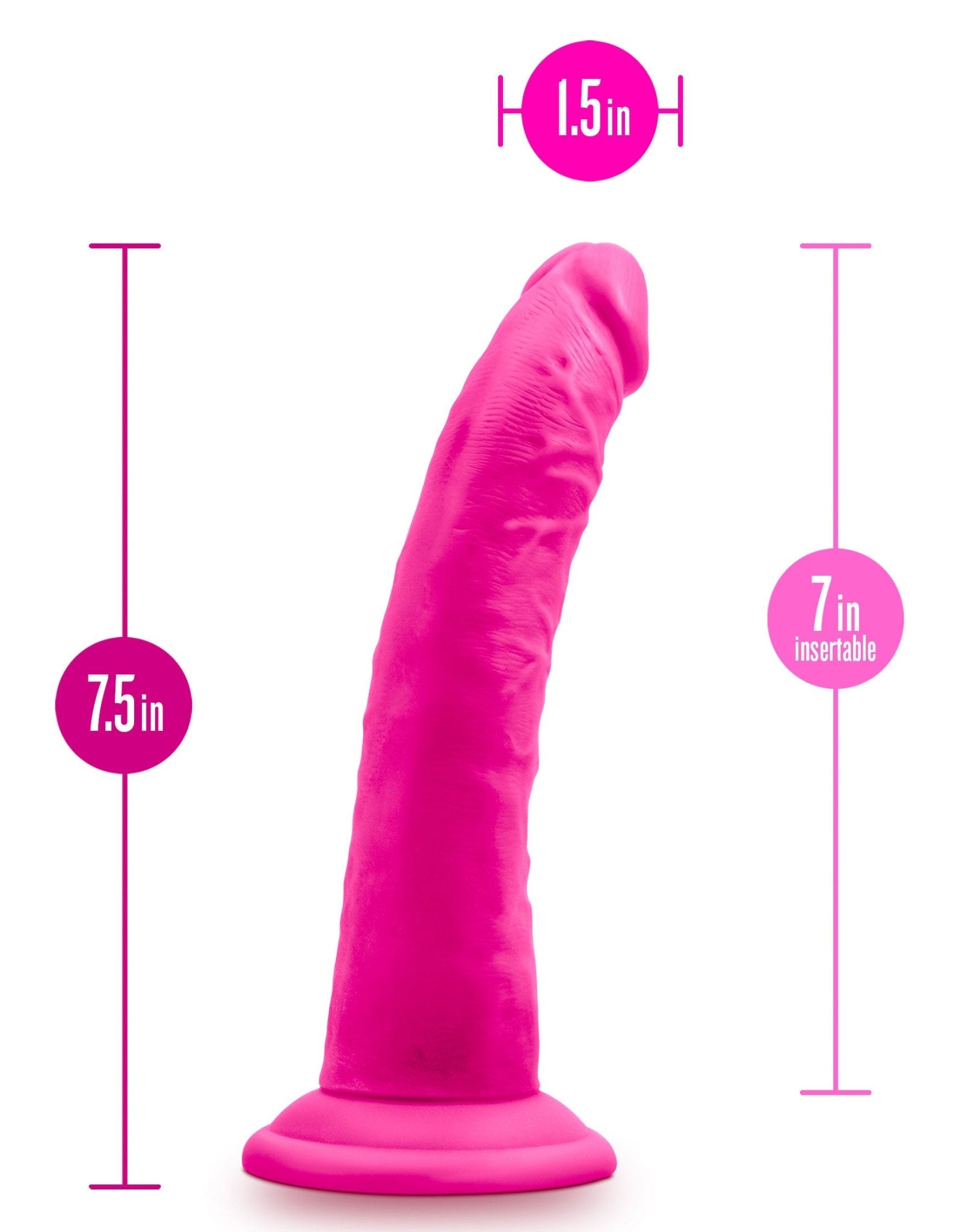 Au Naturel Bold 7" Jack Dildo in Pink