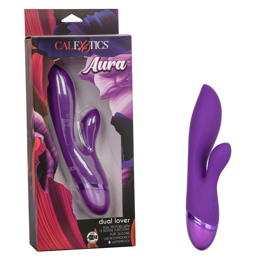 Aura Dual Lover Purple Rabbit Vibrator by CalExotics