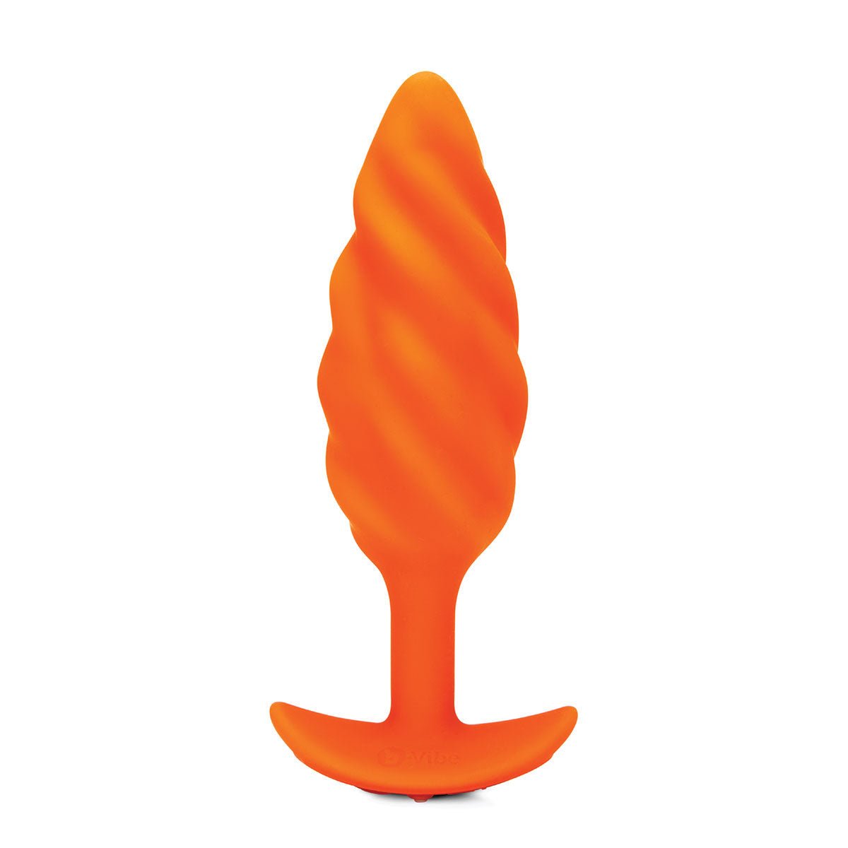 B-Vibe Textured Swirl Plug in Orange (Medium)