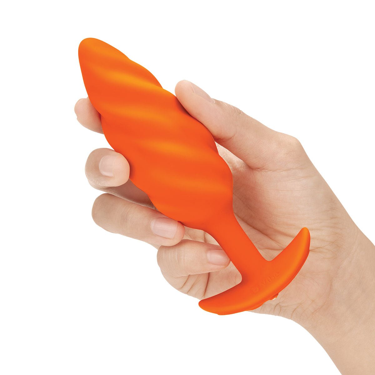 B-Vibe Textured Swirl Plug in Orange (Medium)