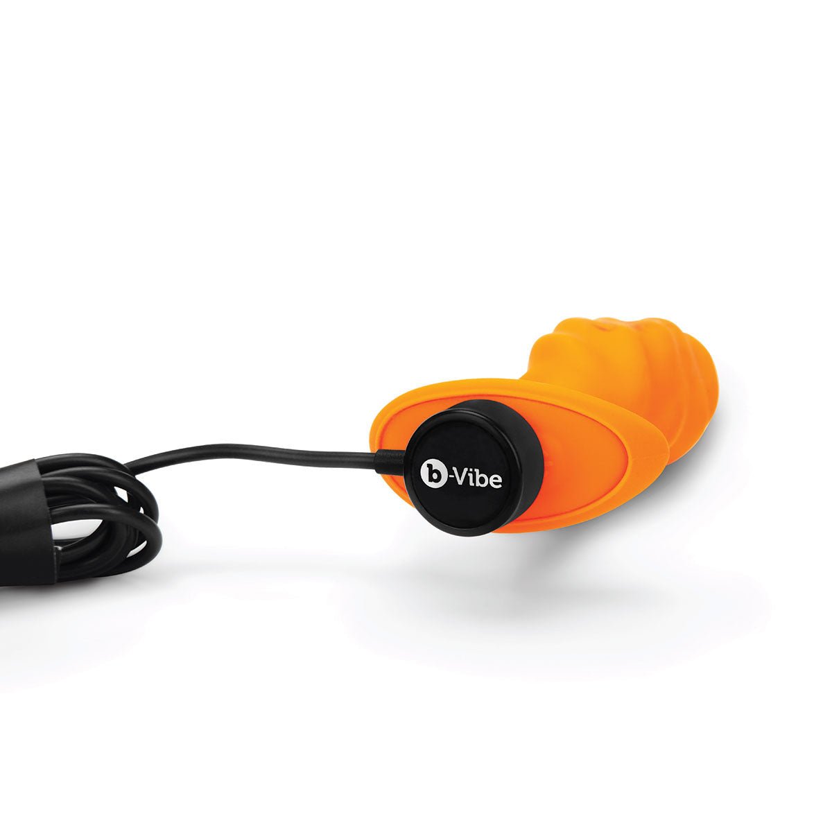 B-Vibe Textured Swirl Plug in Orange (Medium)