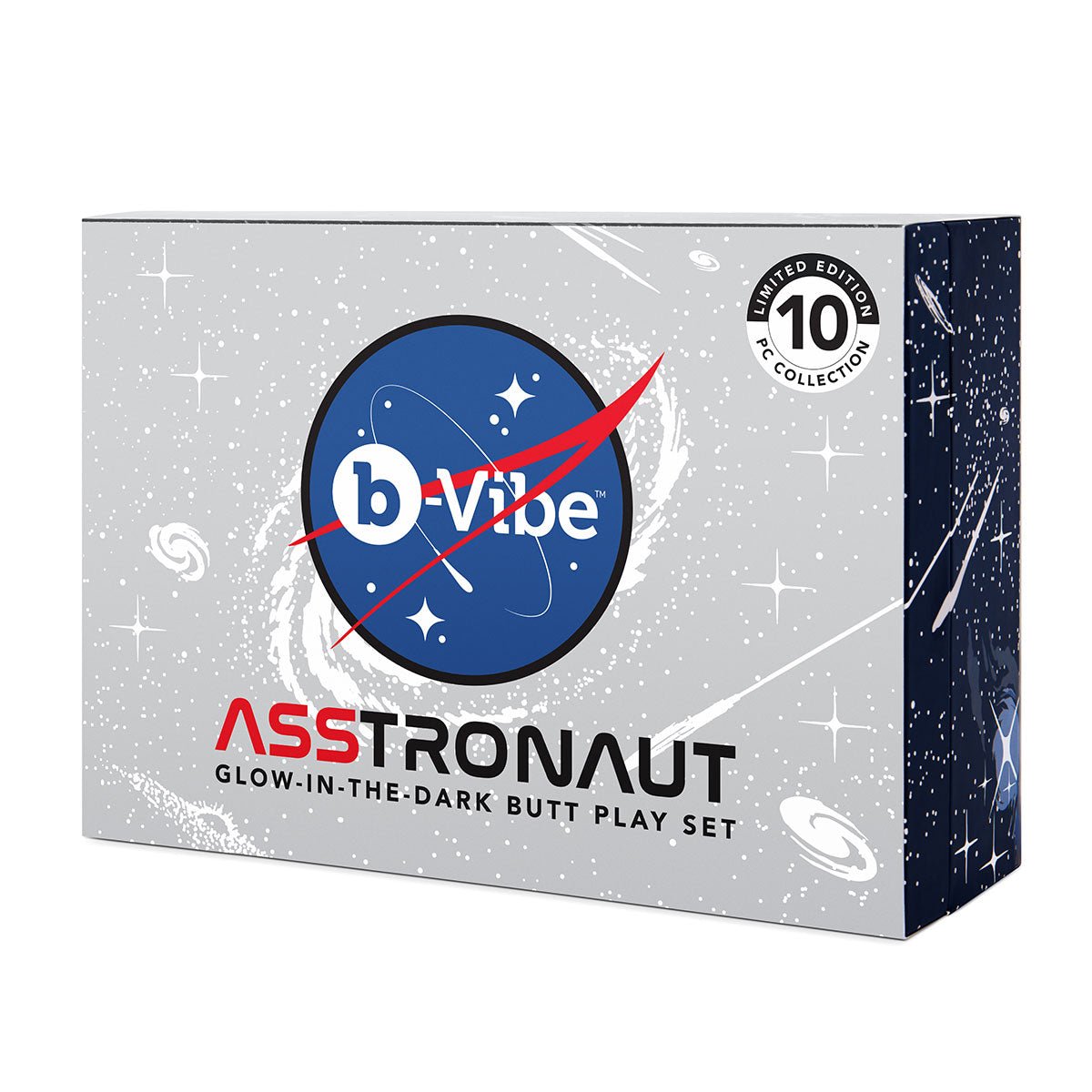 B Vibrator Asstronaut Glow In The Dark Butt Play Set