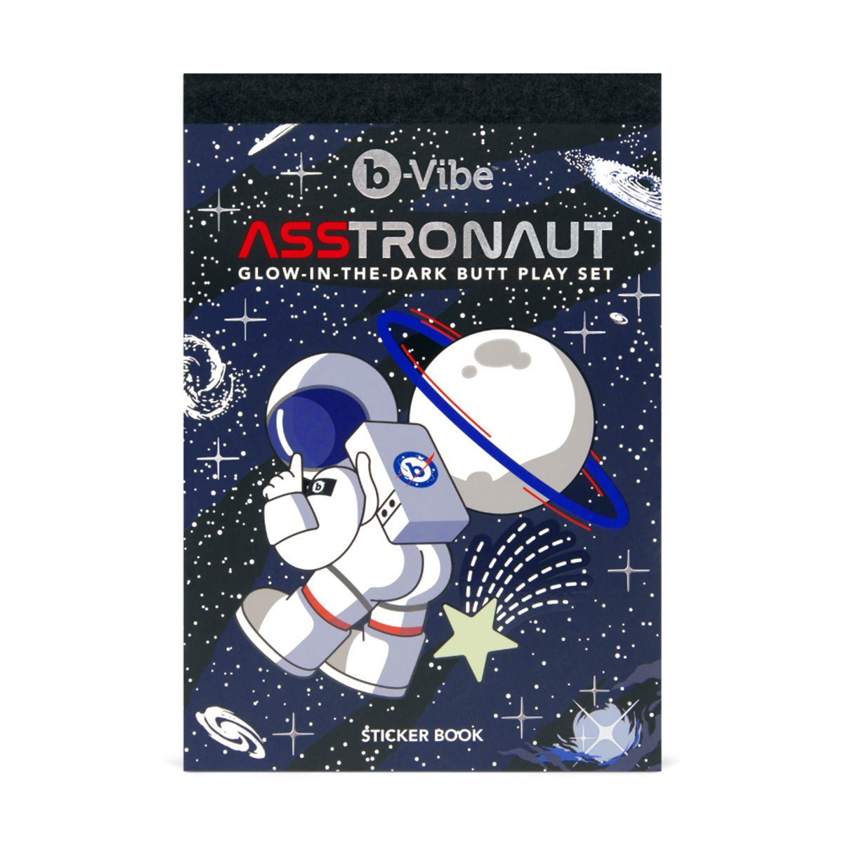 B Vibrator Asstronaut Glow In The Dark Butt Play Set