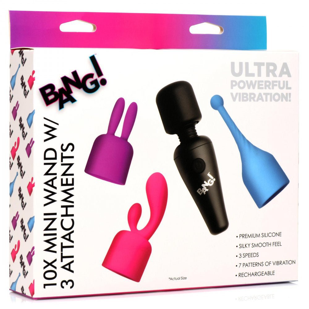 Bang! 10x Mini Wand W/ 3 Attachments