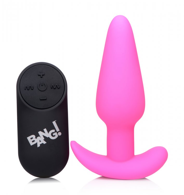 Bang! 21x Vibrating Silicone Butt Plug W/ Remote